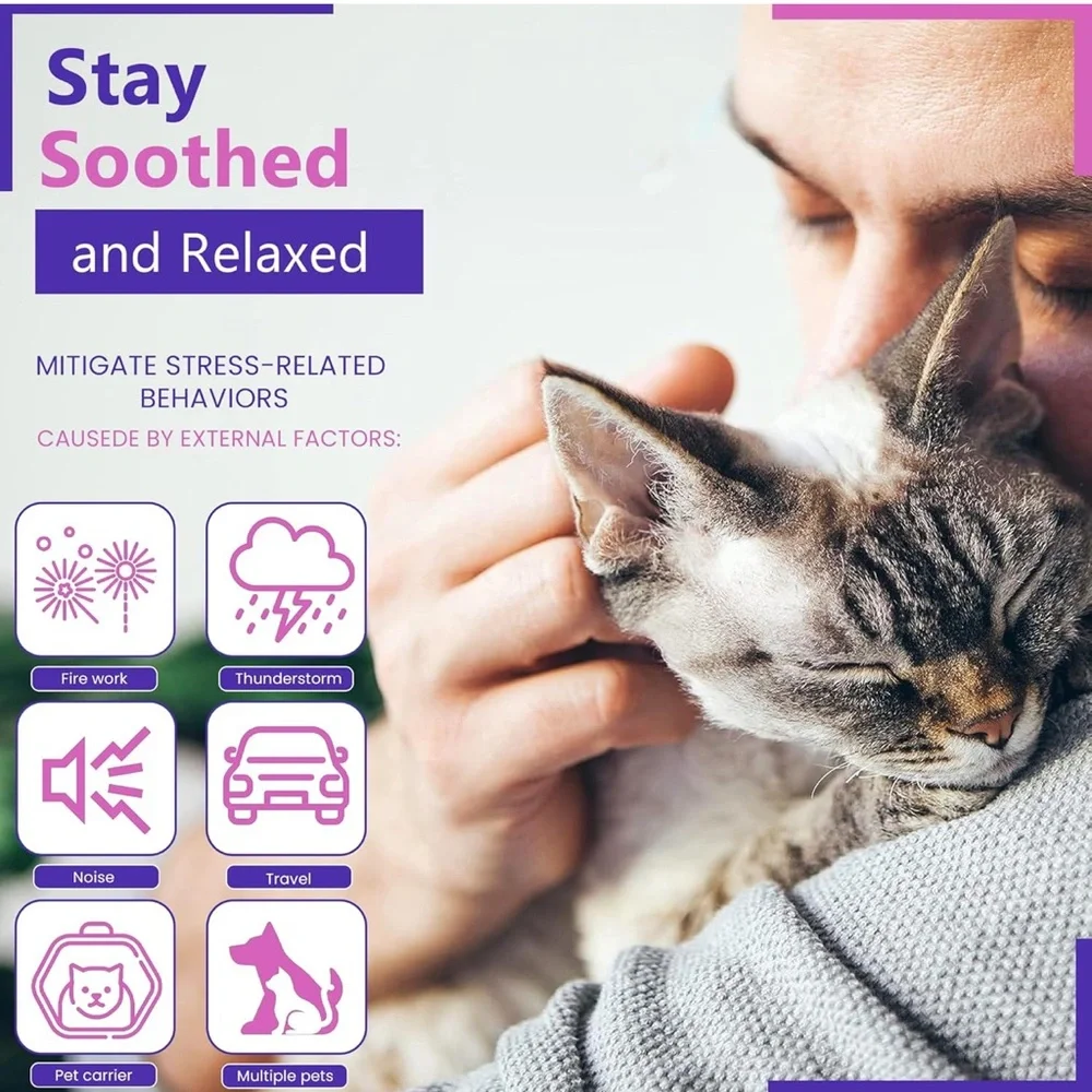 NWT Calming Collar for Cats Relief Anxiety Stress Separation and Bad Behaviors